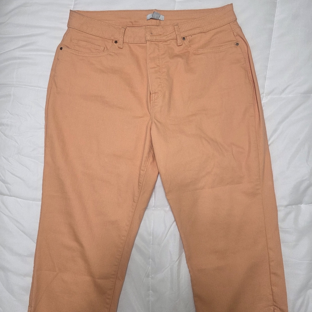Peach Straight-Leg Pants